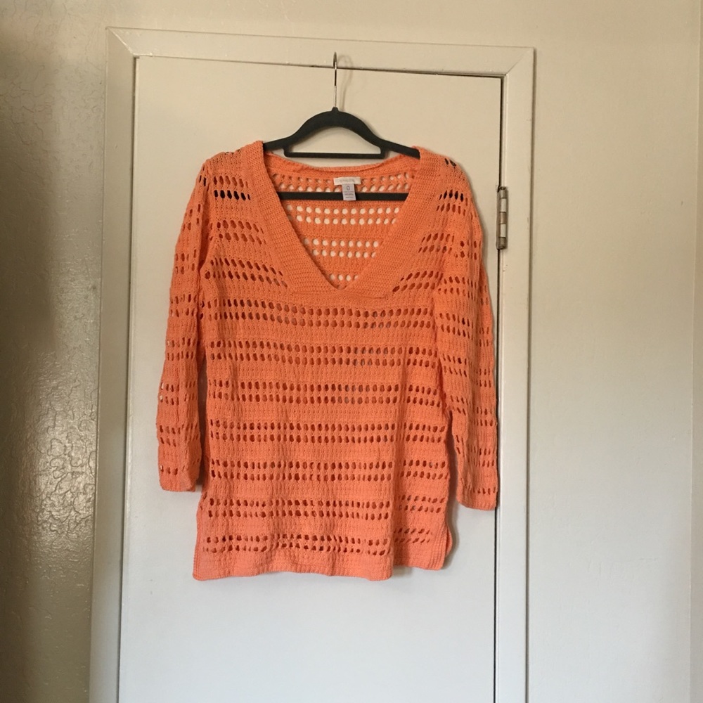 Chico’s Crocheted Knit Sweater